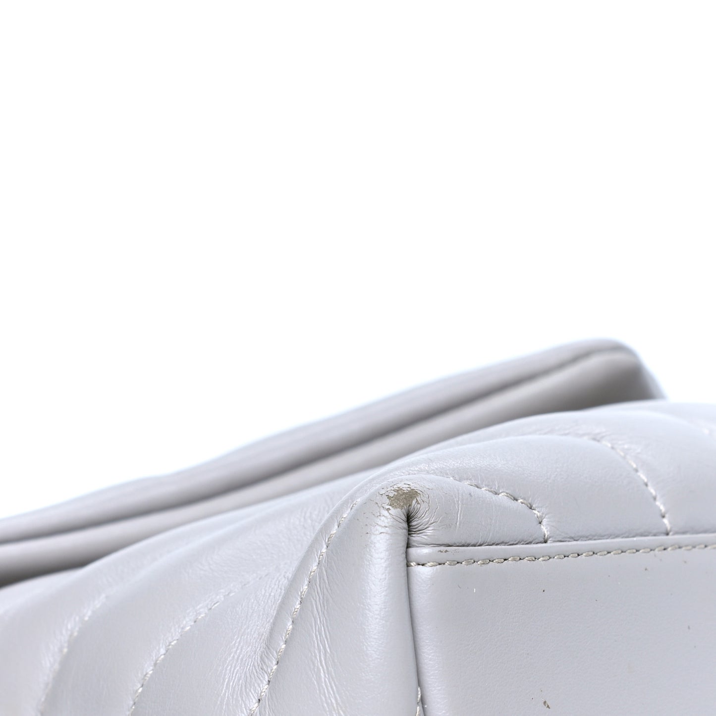 Calfskin Y Quilted Monogram Small Loulou Chain Satchel Granite