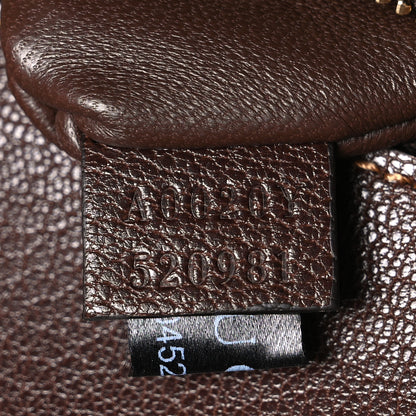 Gucci Monogram Medium Ristretto Horsebit Flap Shoulder Bag Sand Brown 7 of 10