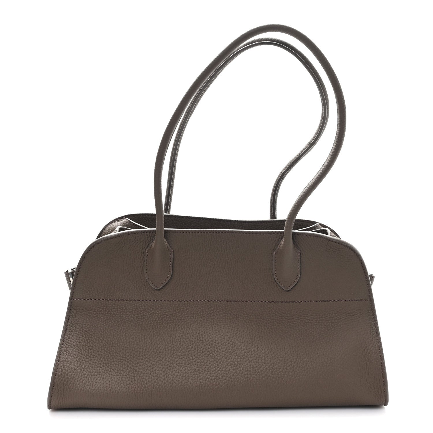 The Row Matte Grained Calfskin Margaux Shoulder 12 Dark Olive 1 of 9