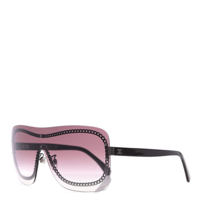 Chanel Rimless Shield Sunglasses 4243 Gradient Pink Black 1 of 6