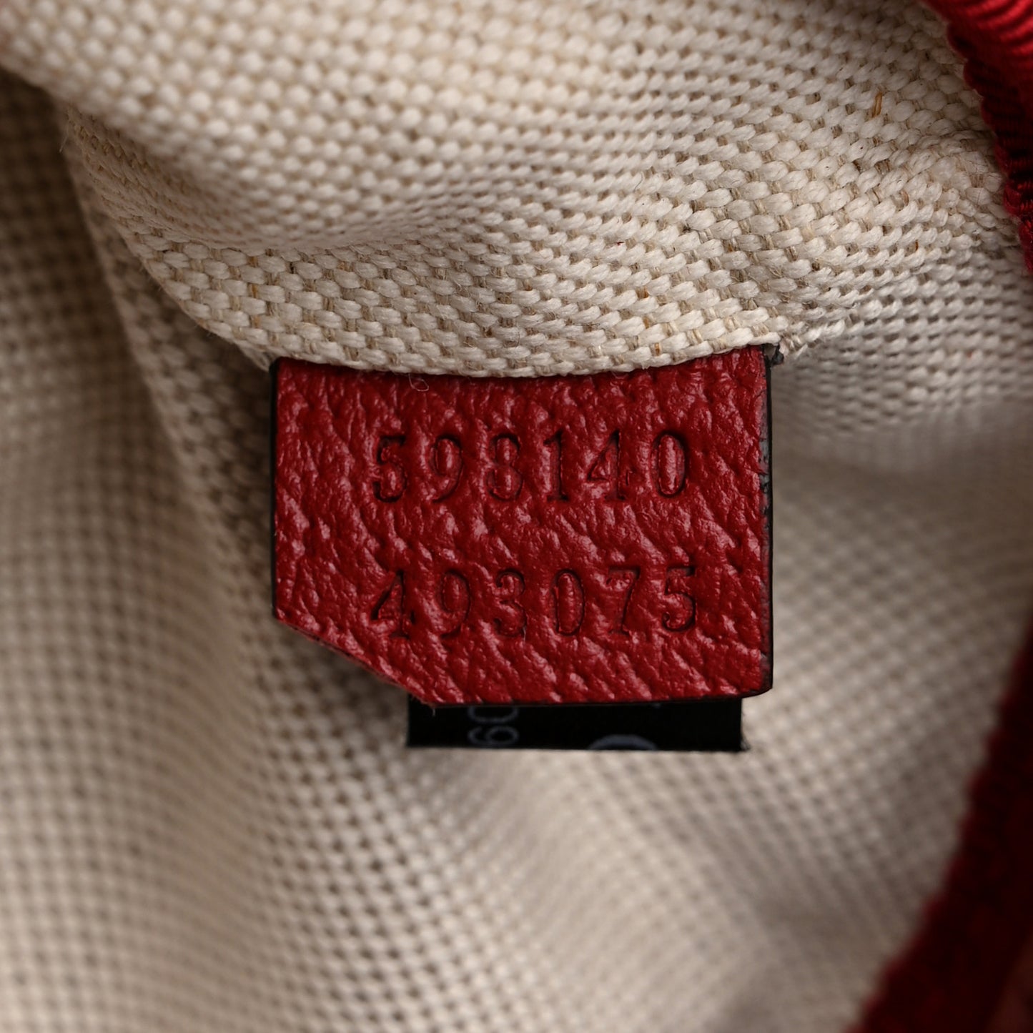 Grained Calfskin Medium Ophidia Double Buckle Backpack Red