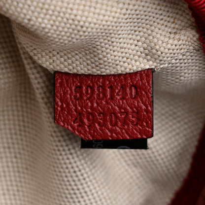 Gucci Grained Calfskin Medium Ophidia Double Buckle Backpack Red 7 of 10