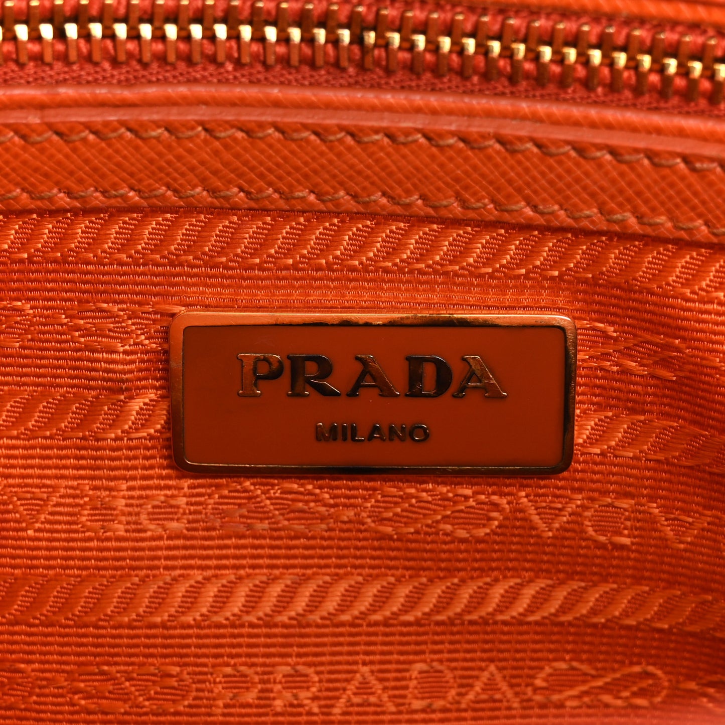 Saffiano Small Galleria Double Zip Tote Papaya