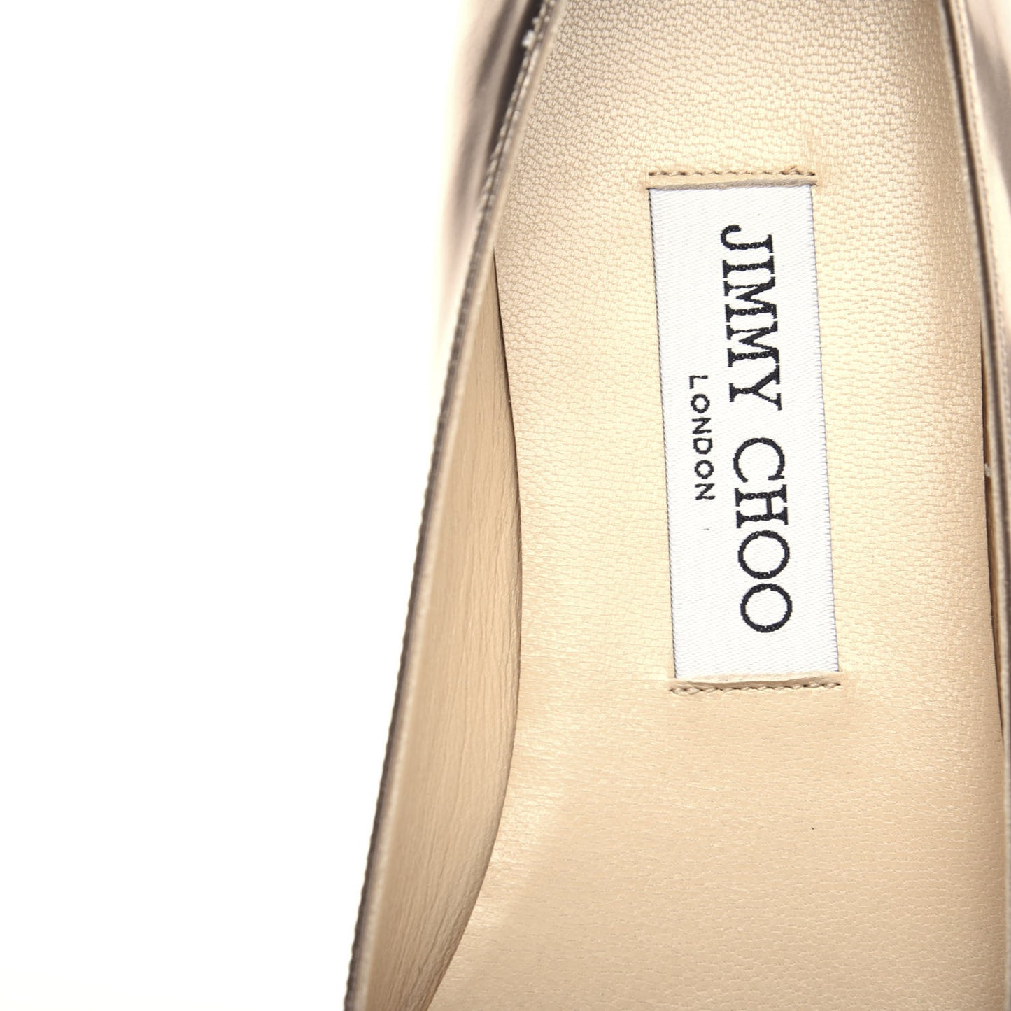Metallic Mirror Calfskin Garmeen Flats 38 Nude