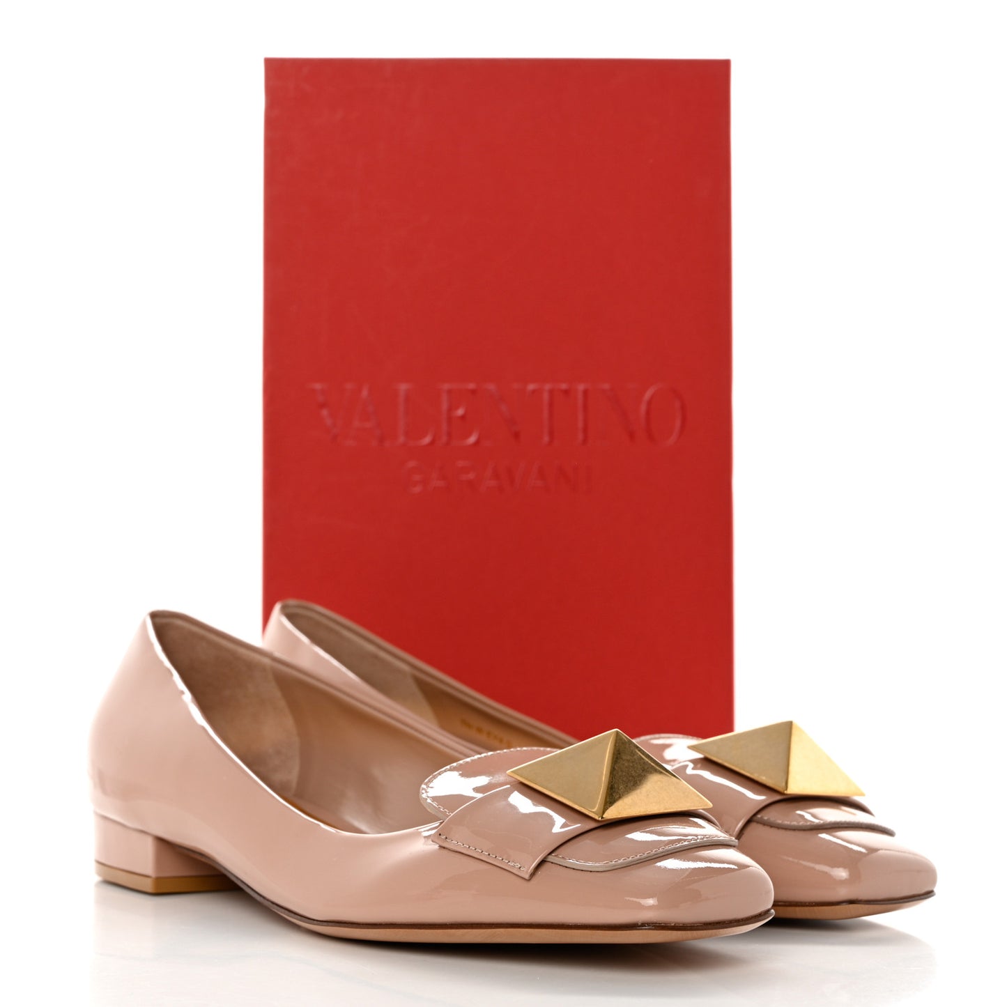 Patent One Stud Ballerina 20mm Flats 41 Rose Cannelle