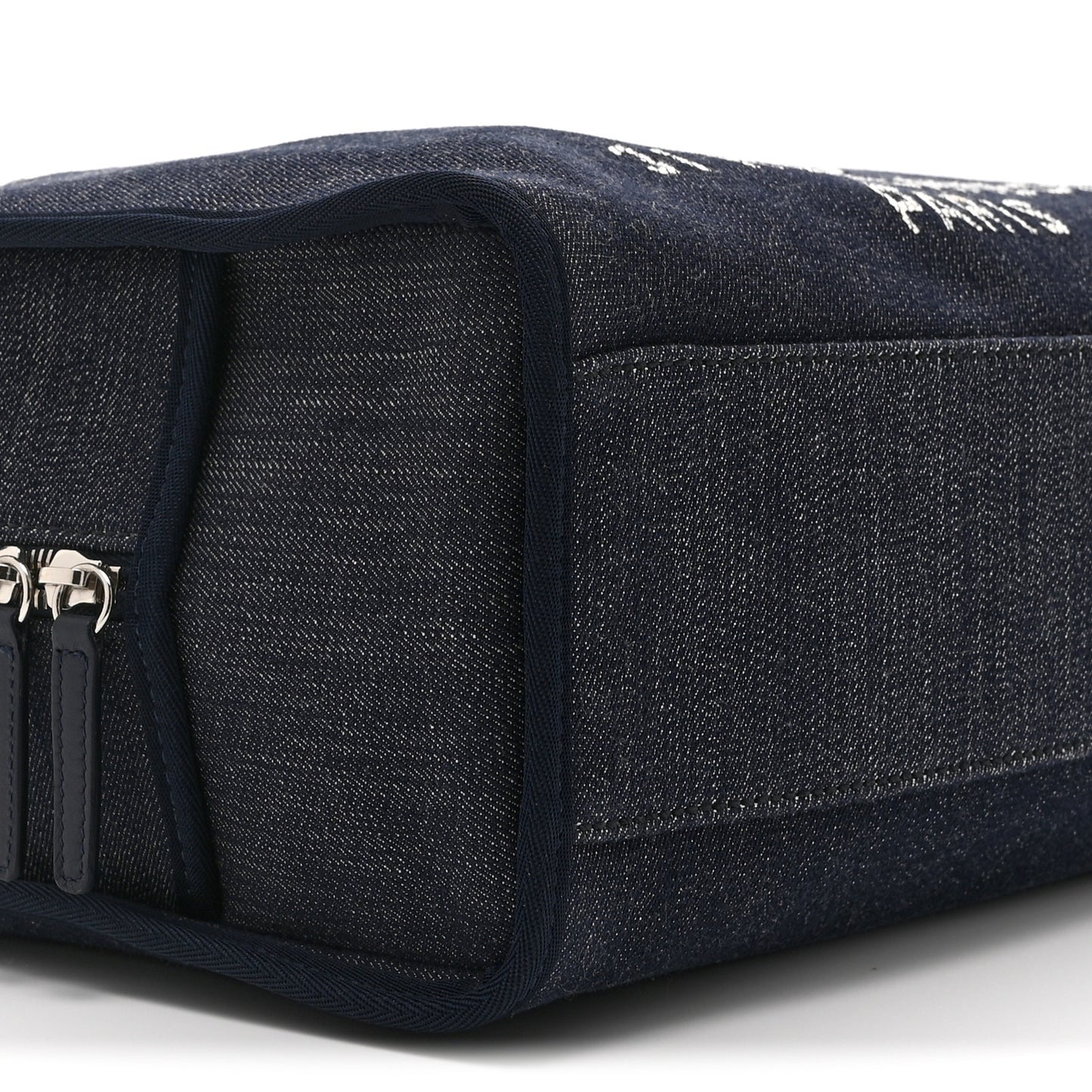 Denim Large Deauville Bowling Bag Blue