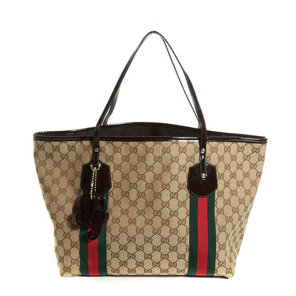 Gucci Monogram Web Large Jolie Tote Brown 1 of 9
