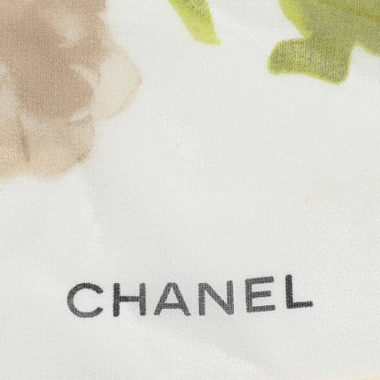 Chanel Silk Chiffon CC Floral Square Scarf Pink Multicolor 2 of 3