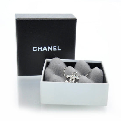 Chanel Swarovski Crystal CC Necklace Silver 5 of 5