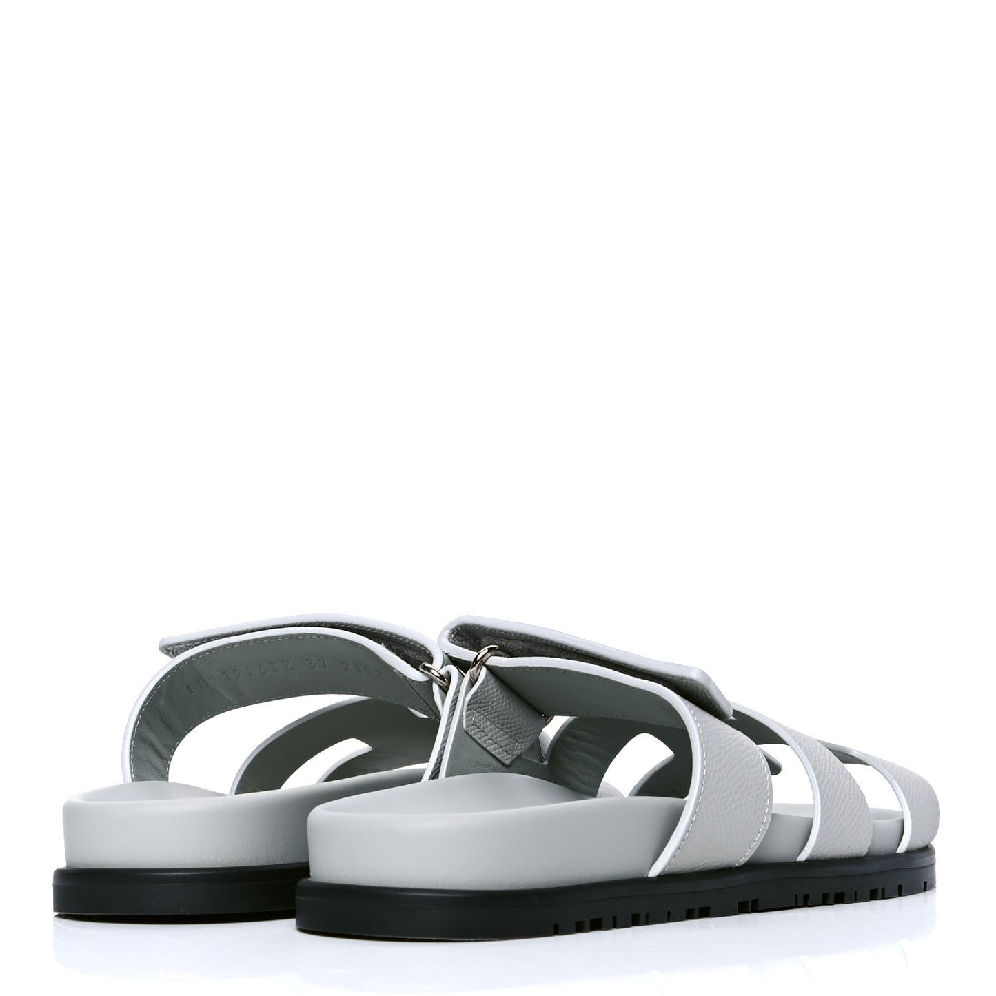 Calfskin Womens Chypre Sandals 37 Bleu Glacier