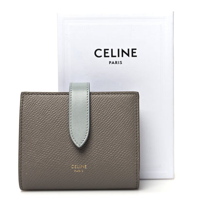 Celine Grained Calfskin Small Multifunction Strap Wallet Pebble Mineral 10 of 10