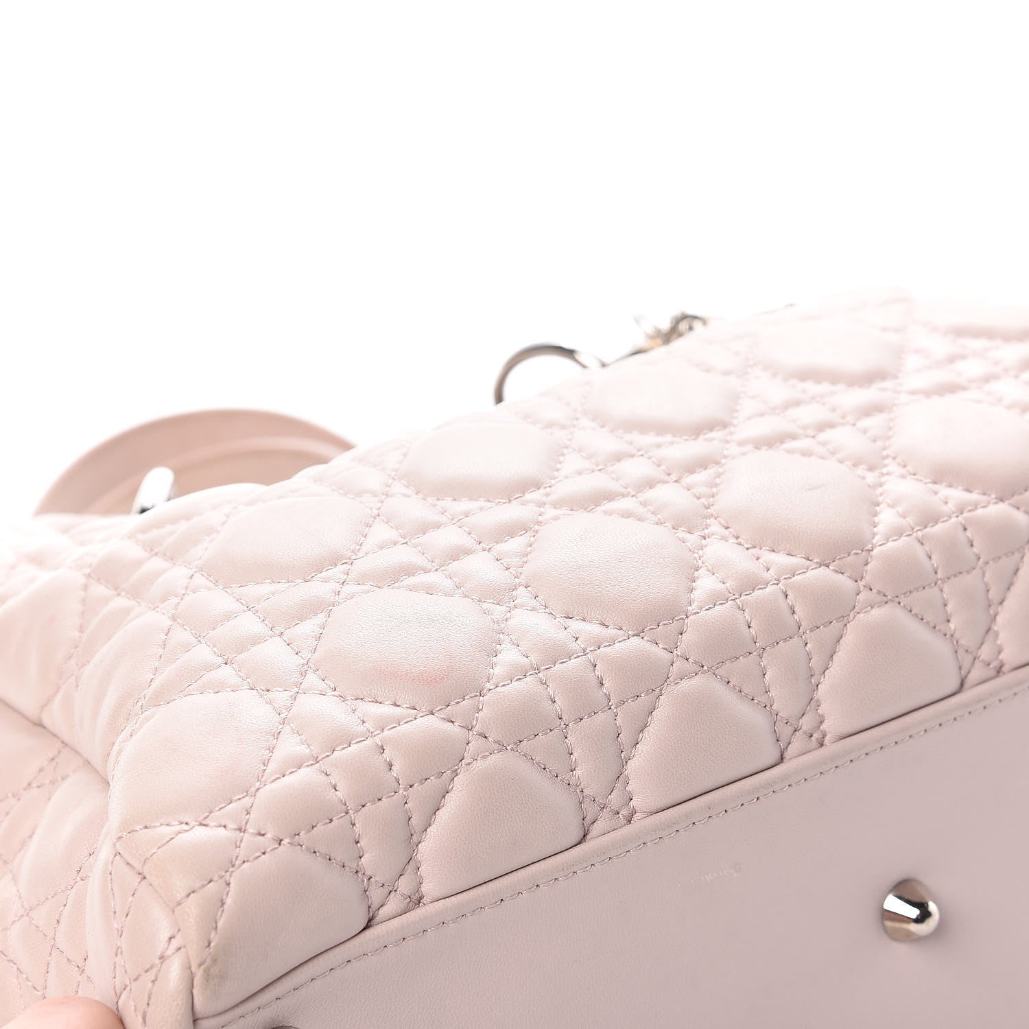 Christian Dior Lambskin Cannage Small Dior Soft Shopping Tote Light Pink 12 of 22