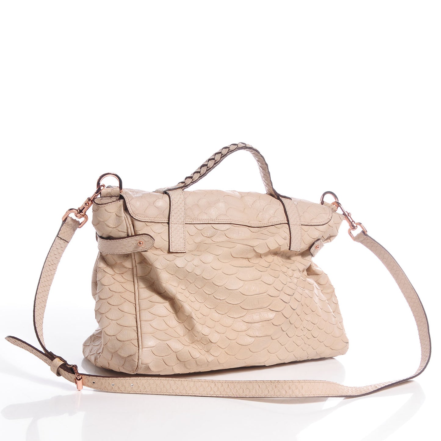 Silky Snake Print Alexa Medium Beige