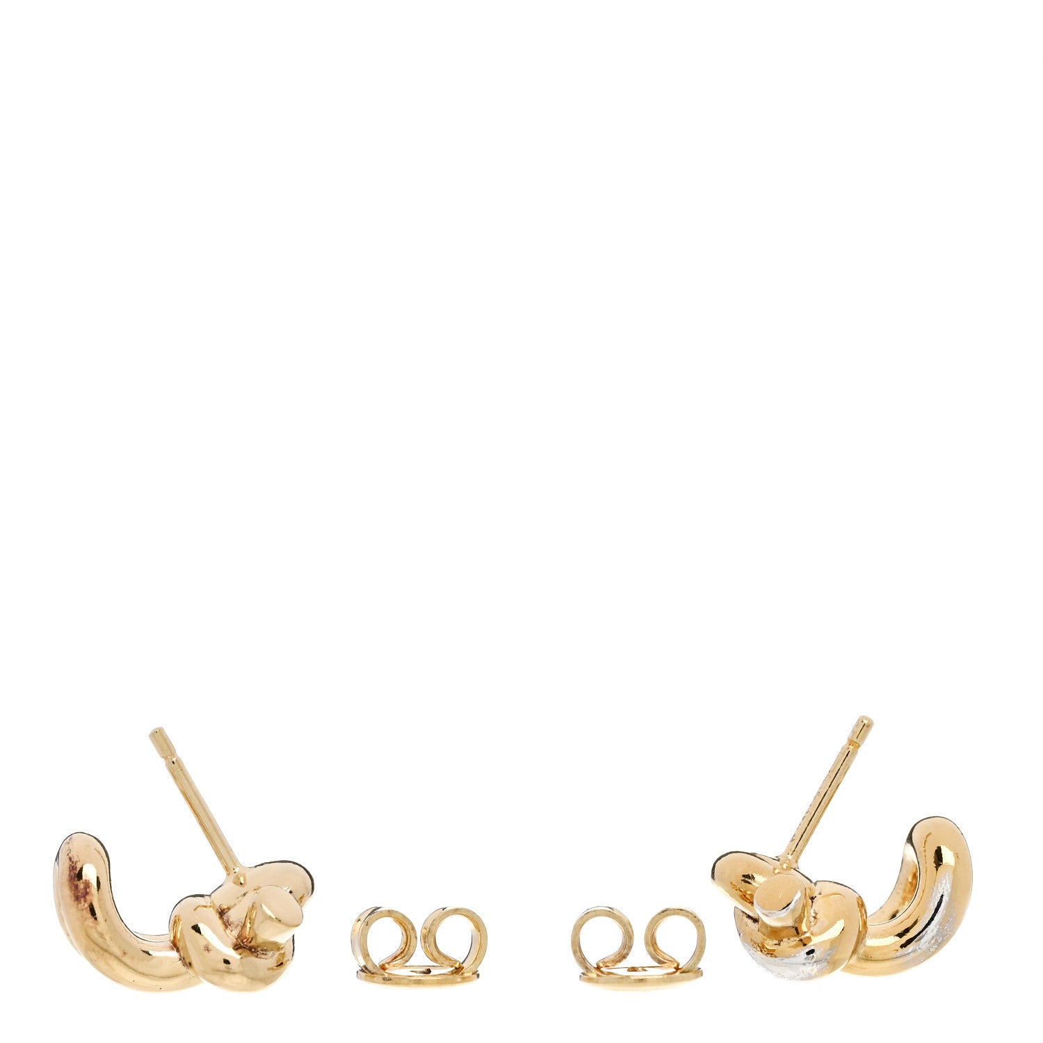 Bottega Veneta Sterling Silver Knot Earrings Gold 3 of 4