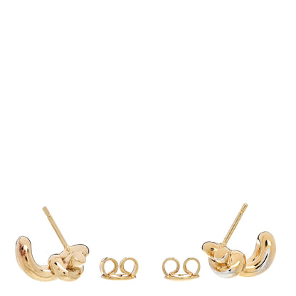 Bottega Veneta Sterling Silver Knot Earrings Gold 3 of 4