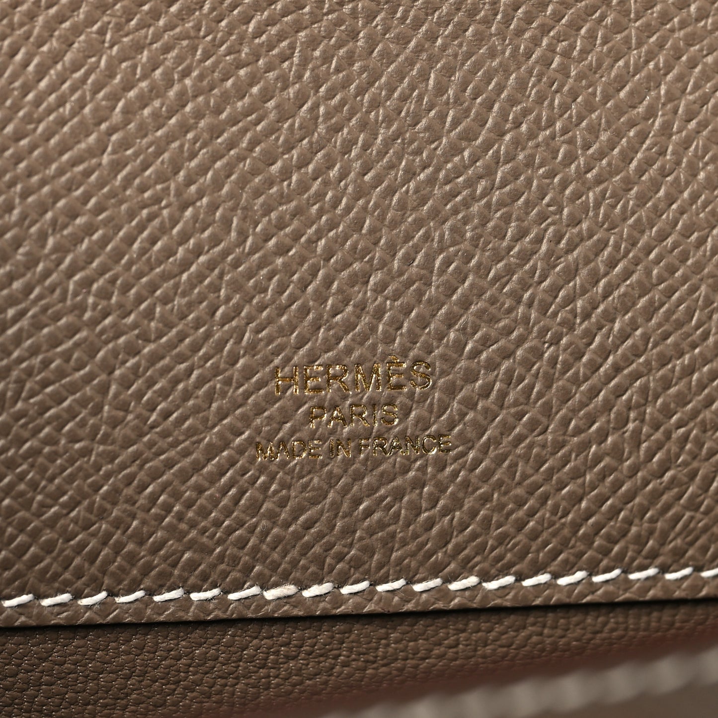 Epsom Kelly Cut Clutch Pochette Etoupe