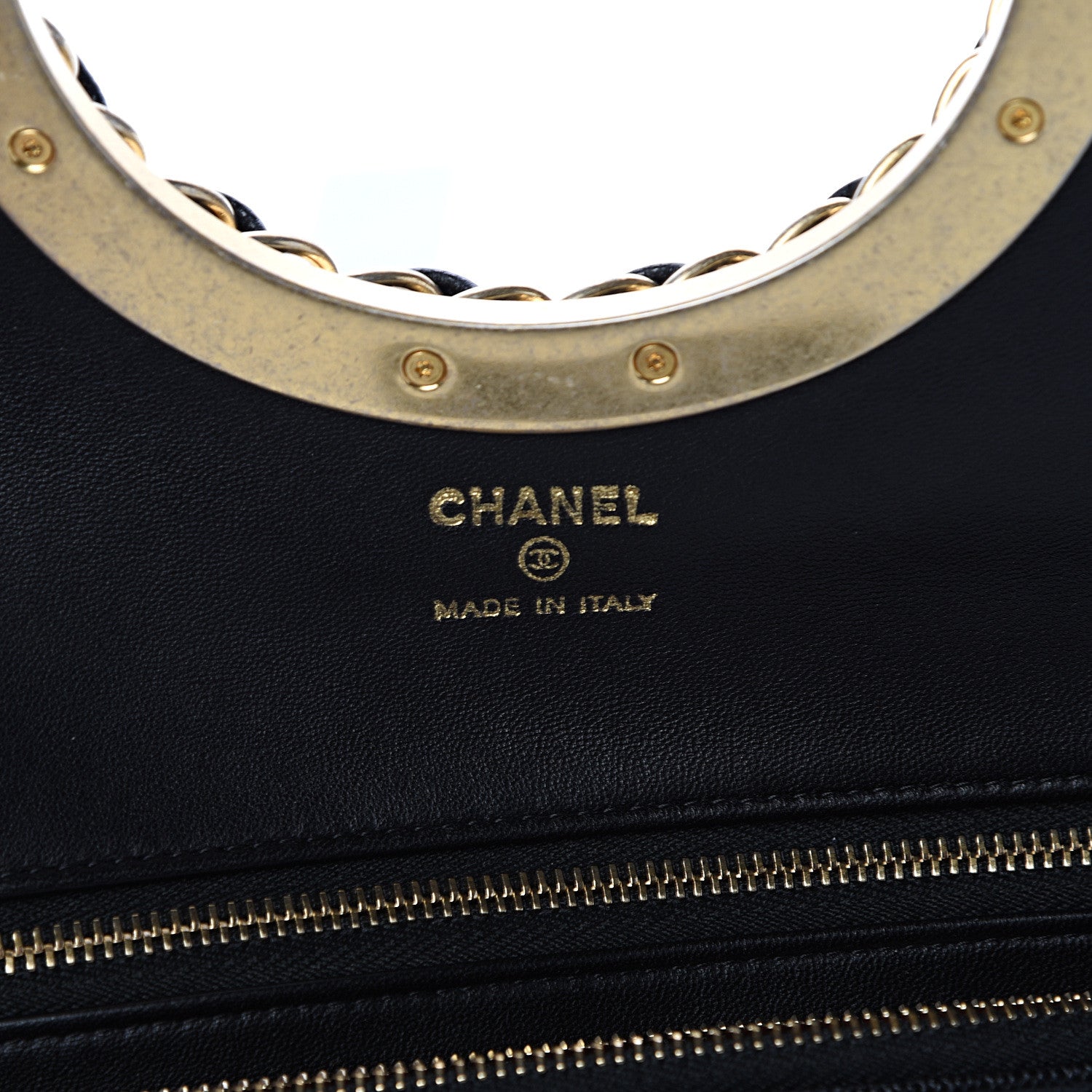 Chanel Grained Calfskin Small Chain Handle Clutch Black 5 of 7
