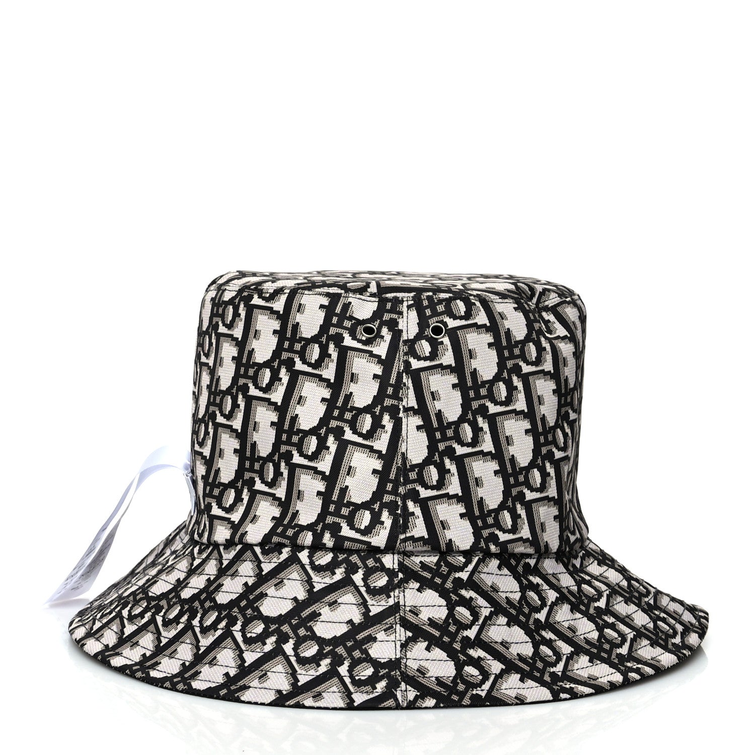 Christian Dior Oblique Reversible Teddy-D Brim Bucket Hat 59 Black 11 of 12
