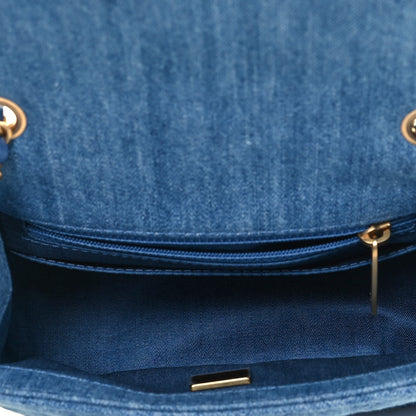 Chanel Denim Quilted Mini Pearl Crush Flap Blue 5 of 13