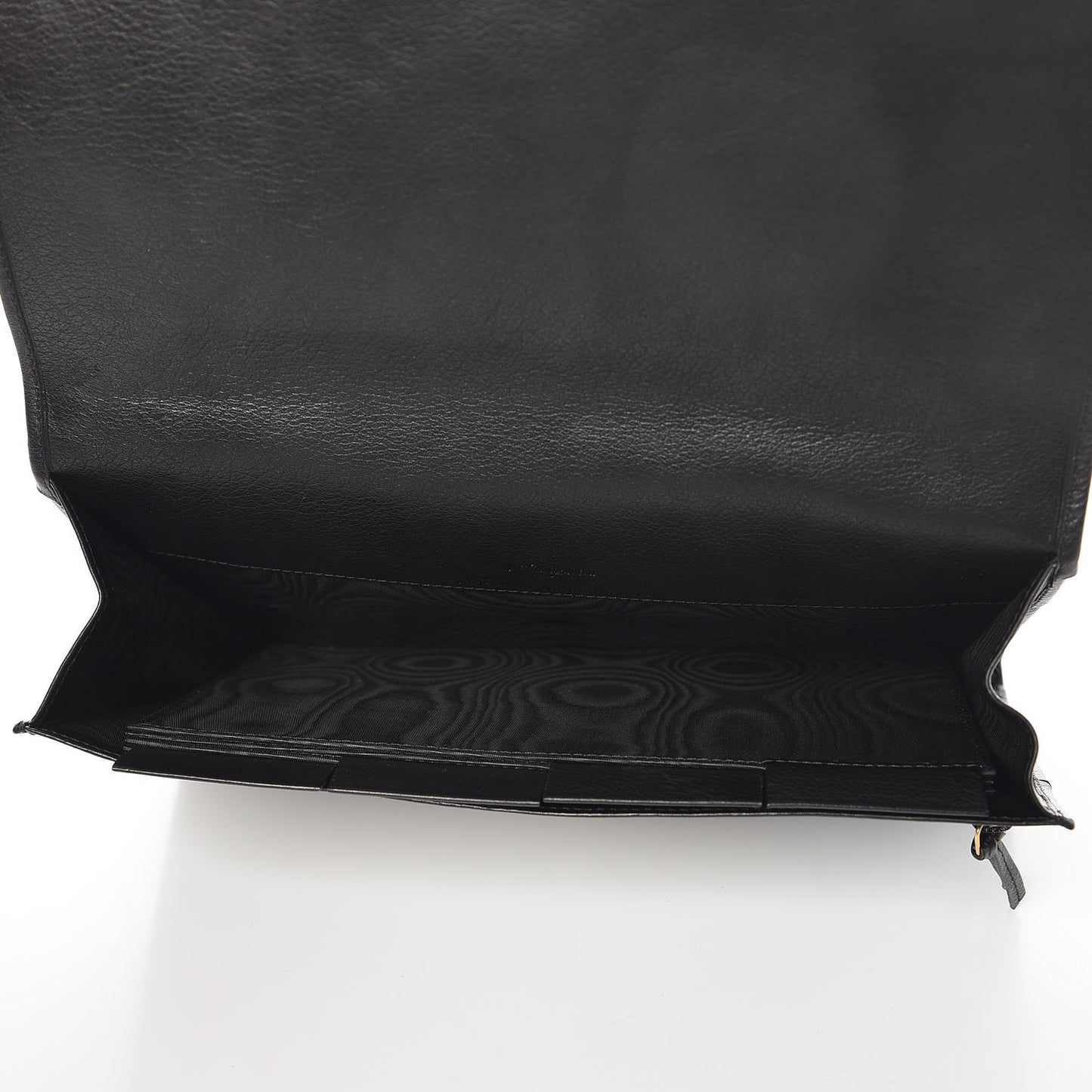 Calfskin Muse Zip Clutch Black