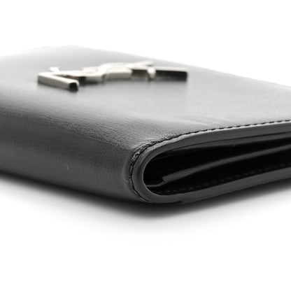 Saint Laurent Calfskin Monogram Bi Fold Zipped Wallet Black 10 of 12