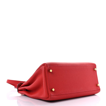 Hermes Taurillon Clemence Kelly Retourne 28 Geranium 4 of 11