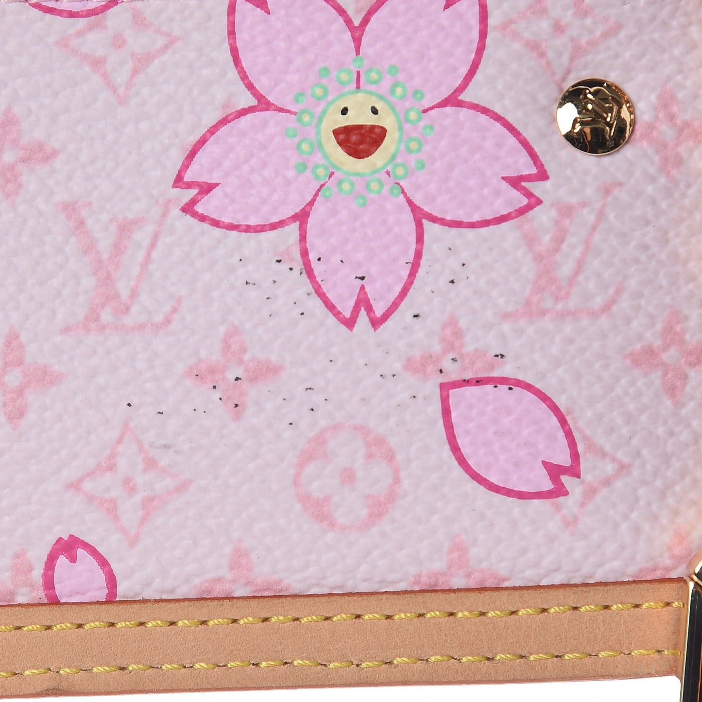 Monogram Cherry Blossom Key Pouch Pink