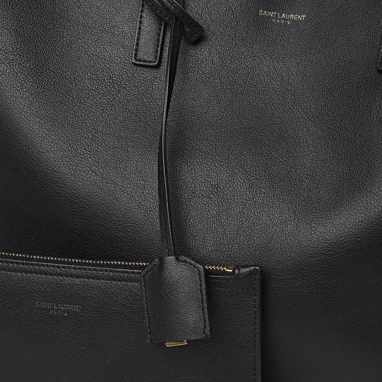 Calfskin Large Shopping Tote Black