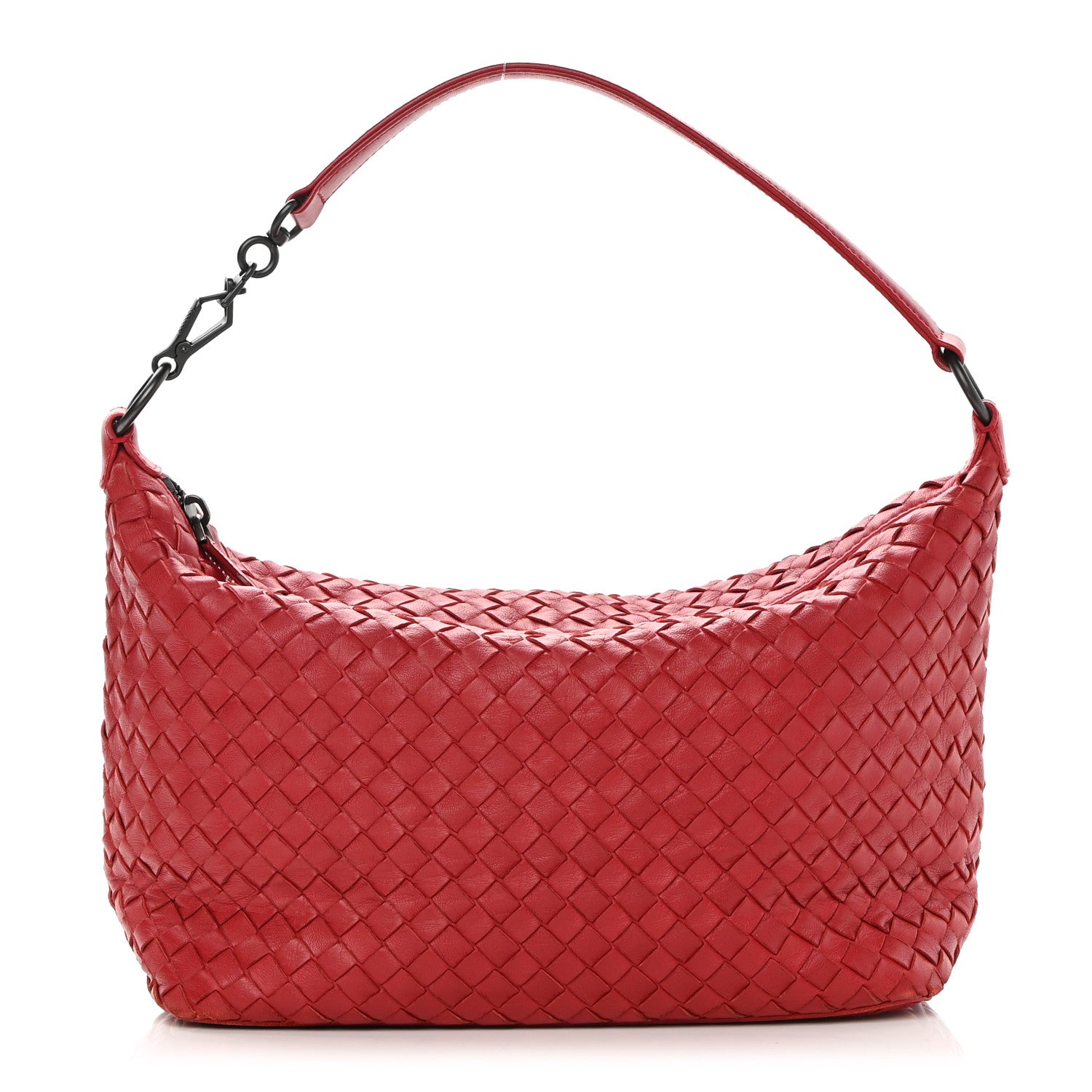 Bottega Veneta Nappa Intrecciato Small Shoulder Bag Red 1 of 11