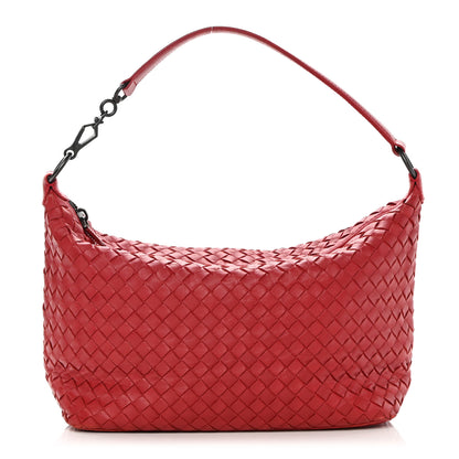 Bottega Veneta Nappa Intrecciato Small Shoulder Bag Red 1 of 11
