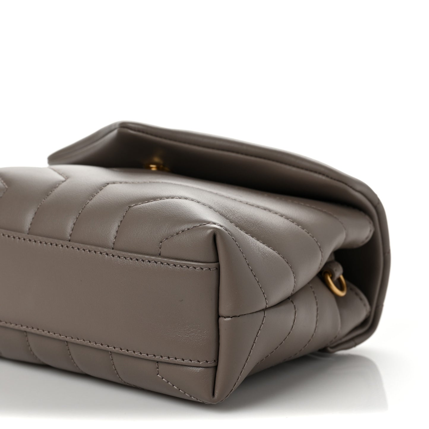 Calfskin Y Quilted Monogram Toy Loulou Crossbody Bag Taupe