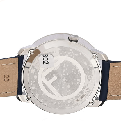 Fendi Stainless Steel Calfskin 40mm Run Away Quartz Watch Blue 4 of 5