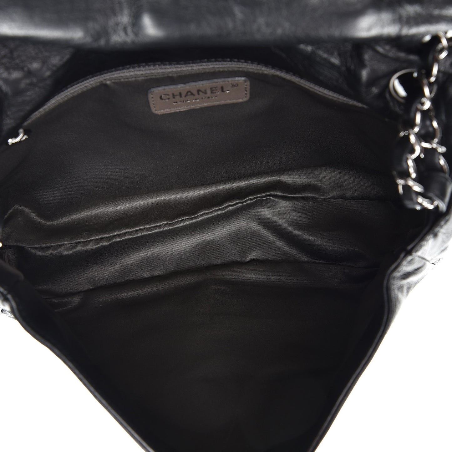 Lambskin Patent Calfskin Brooklyn Patchwork Flap Black