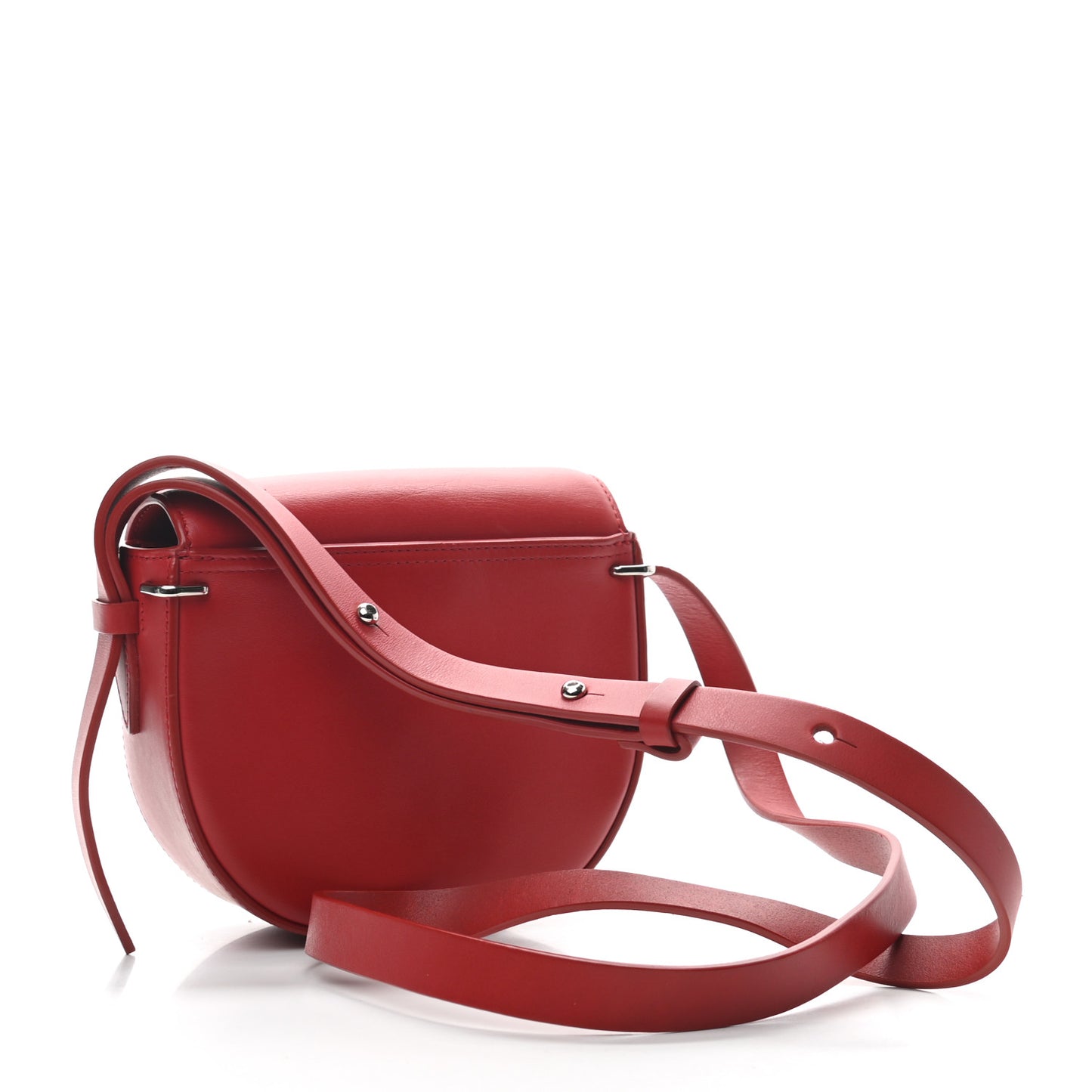 Calfskin Alix Saddle Crossbody Bag Red
