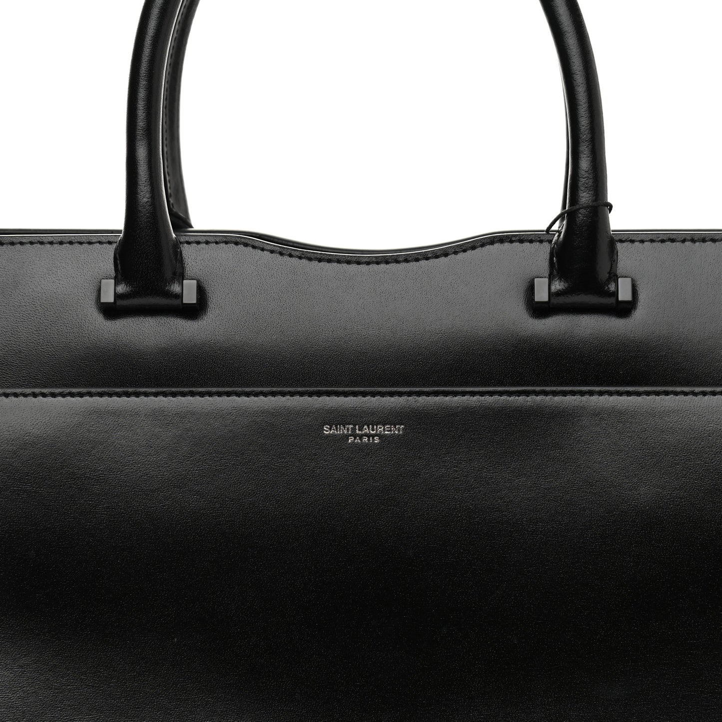 Shiny Calfskin Medium Uptown Tote Black