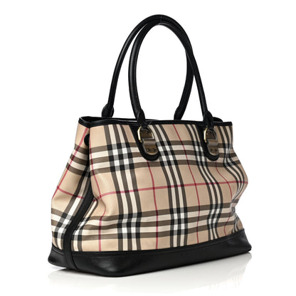 Burberry House Check Shoulder Tote Black 2 of 11