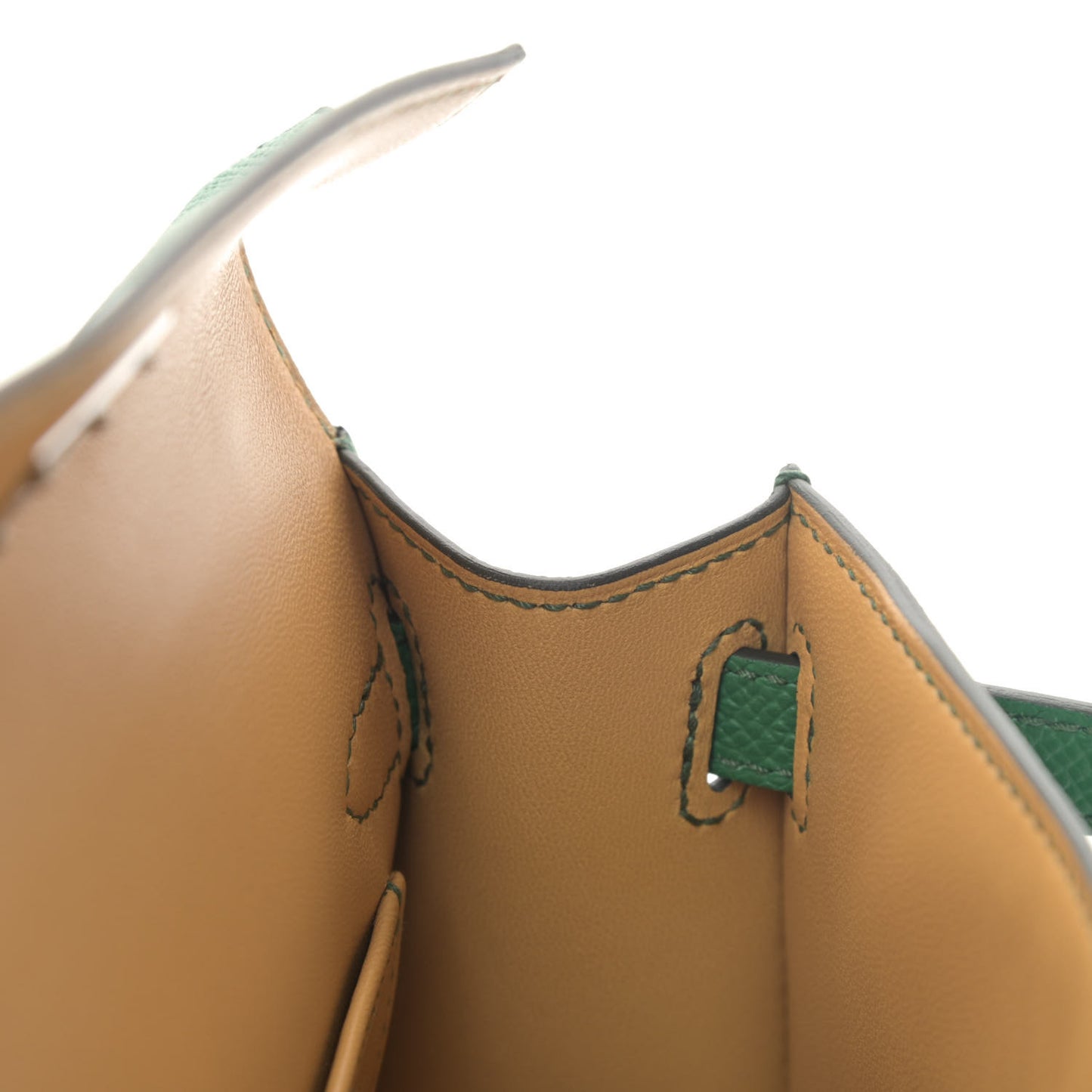 Epsom Verso Mini Kelly Sellier 20 Cactus Paille