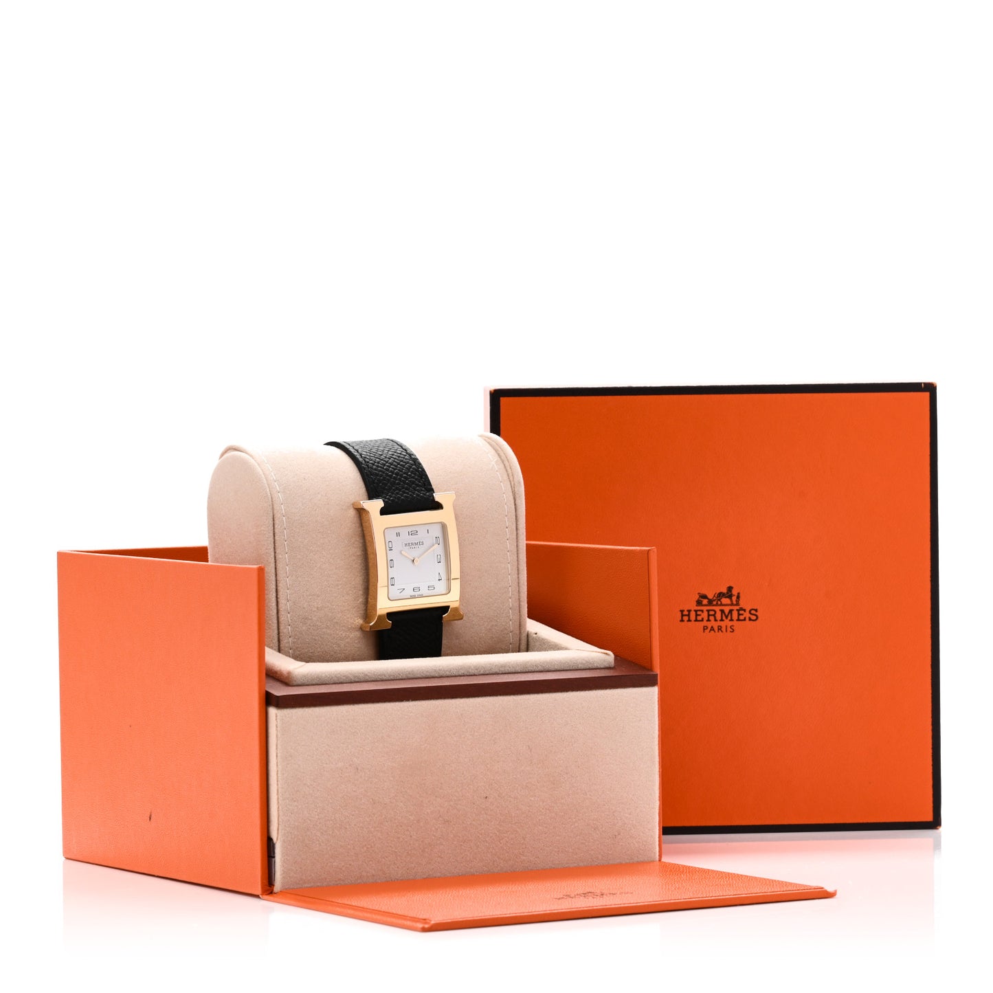 Stainless Steel Epsom 26mm Heure H Hour Quartz Watch Noir