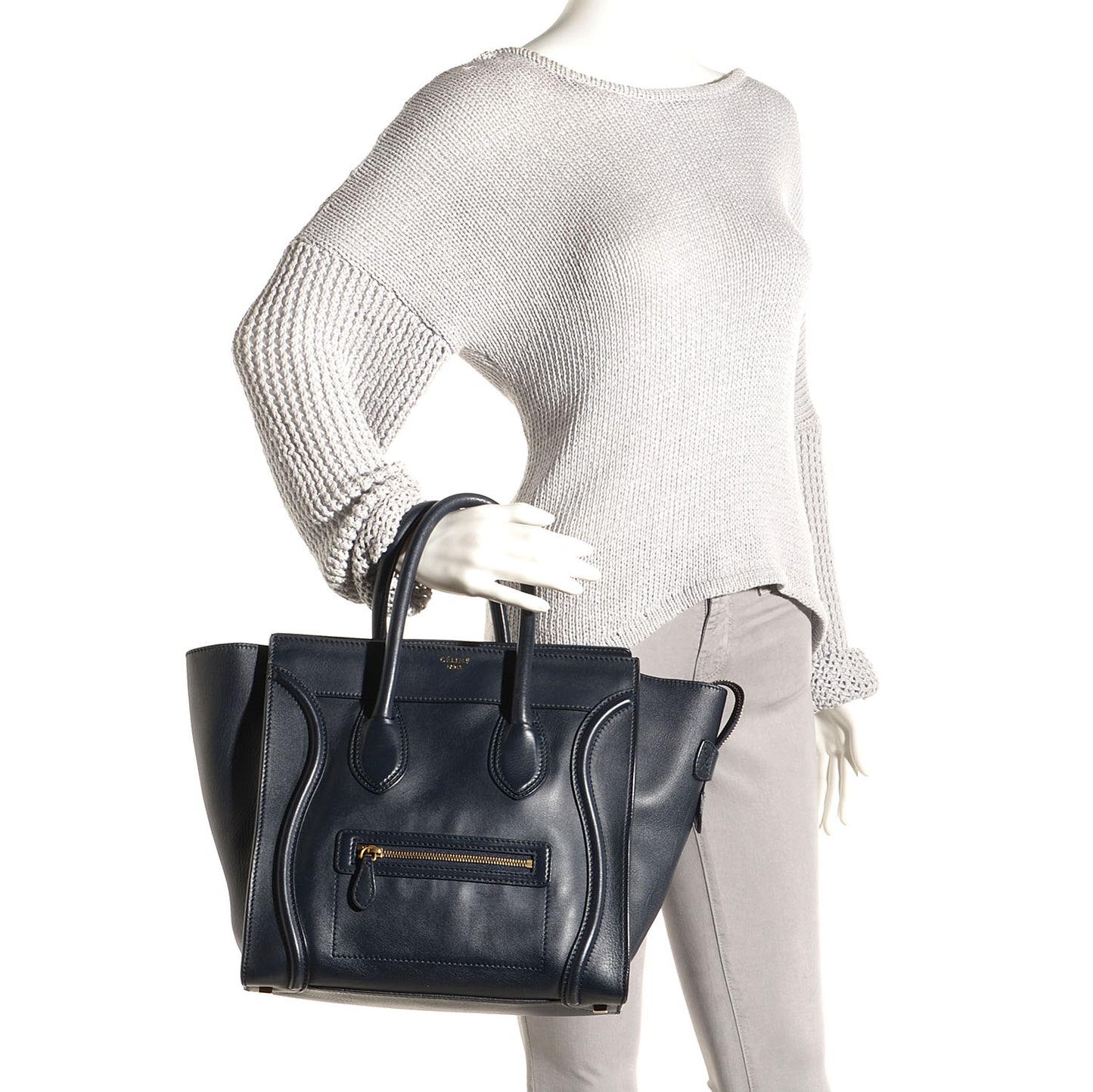 Smooth Calfskin Mini Luggage Navy