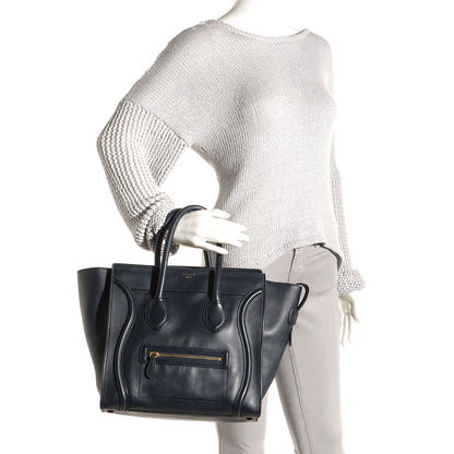 Celine Smooth Calfskin Mini Luggage Navy 2 of 11