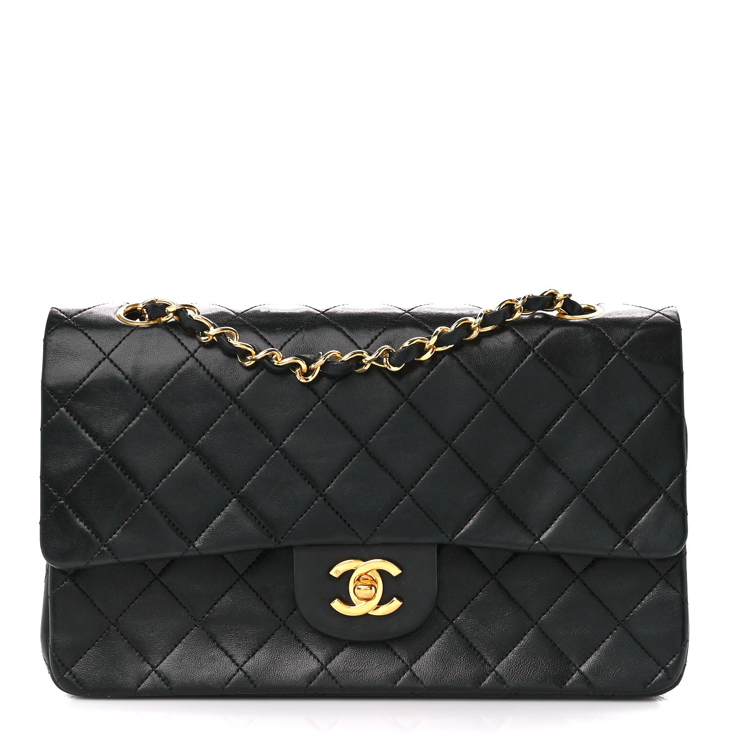 Chanel Lambskin Quilted Medium Double Flap Black 1 of 11