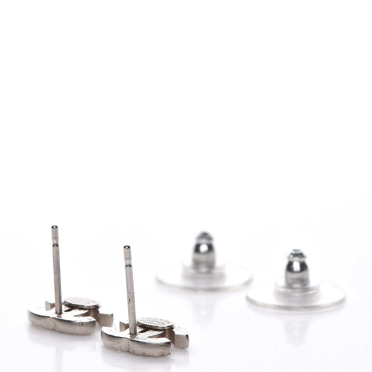 Crystal Mini Timeless CC Earrings Silver