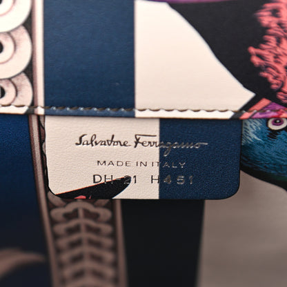 Salvatore Ferragamo Calfskin Elisabetta Piccolo Print The Studio Bag White Multicolor 6 of 9