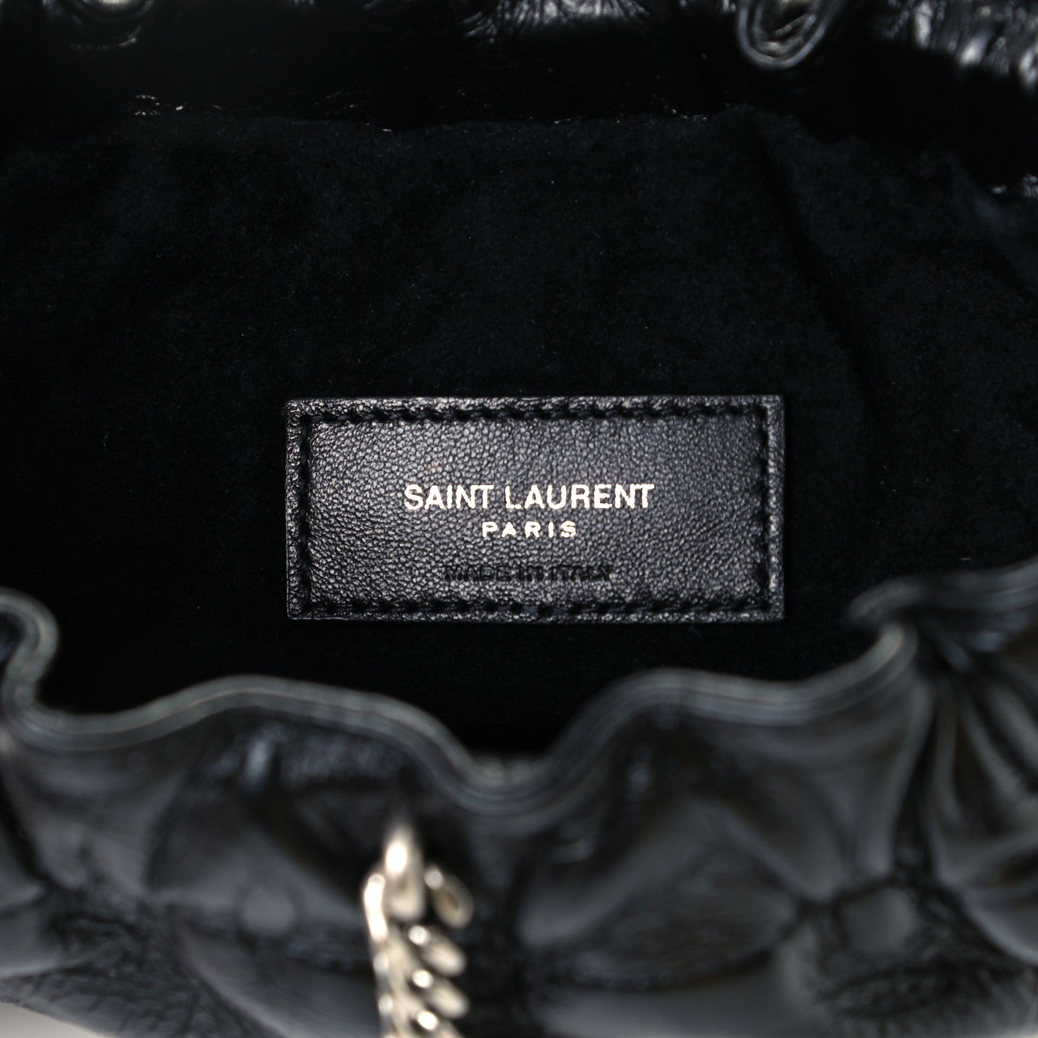 Saint Laurent Calfskin Pac Ruched Hobo Black 6 of 10