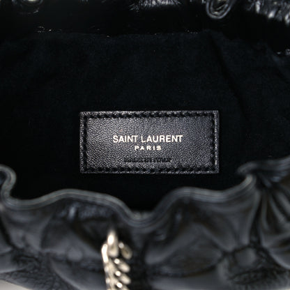 Saint Laurent Calfskin Pac Ruched Hobo Black 6 of 10