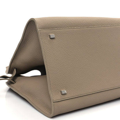 The Row Matte Grained Calfskin Soft Margaux 15 Dark Taupe 8 of 9