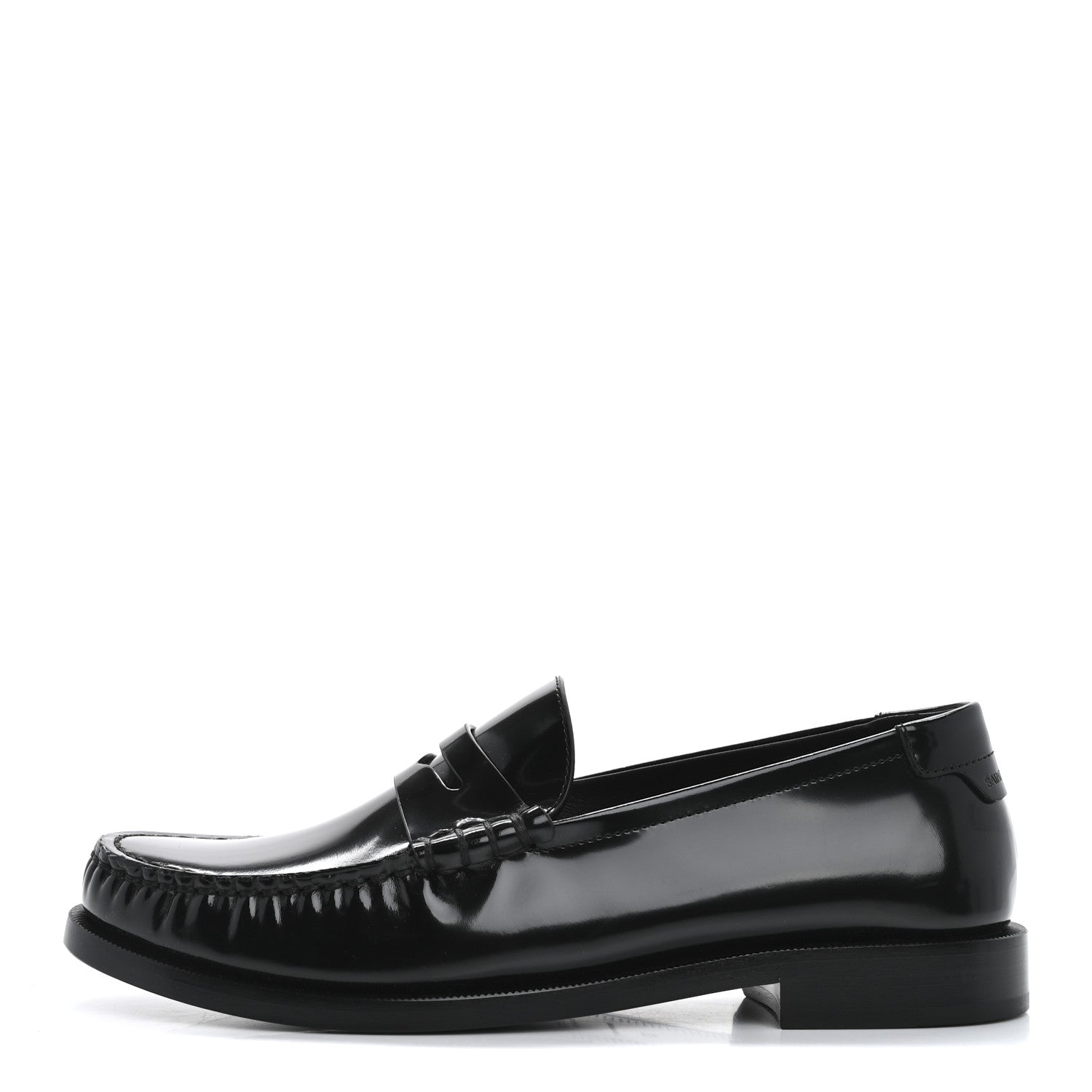 Saint Laurent Calfskin Penny Loafers 37 Black 1 of 10