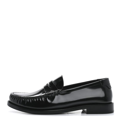 Saint Laurent Calfskin Penny Loafers 37 Black 1 of 10