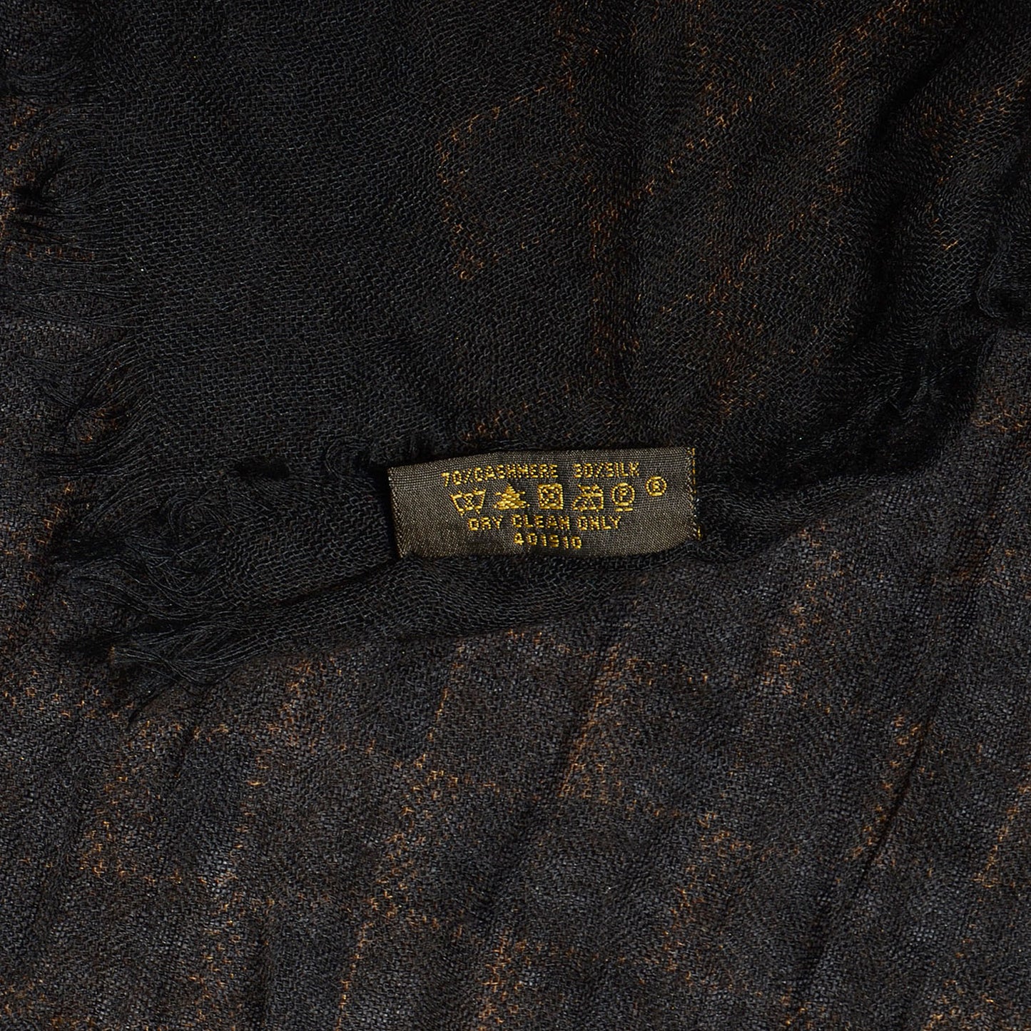 Cashmere Silk Etole Stole Damier Ebene
