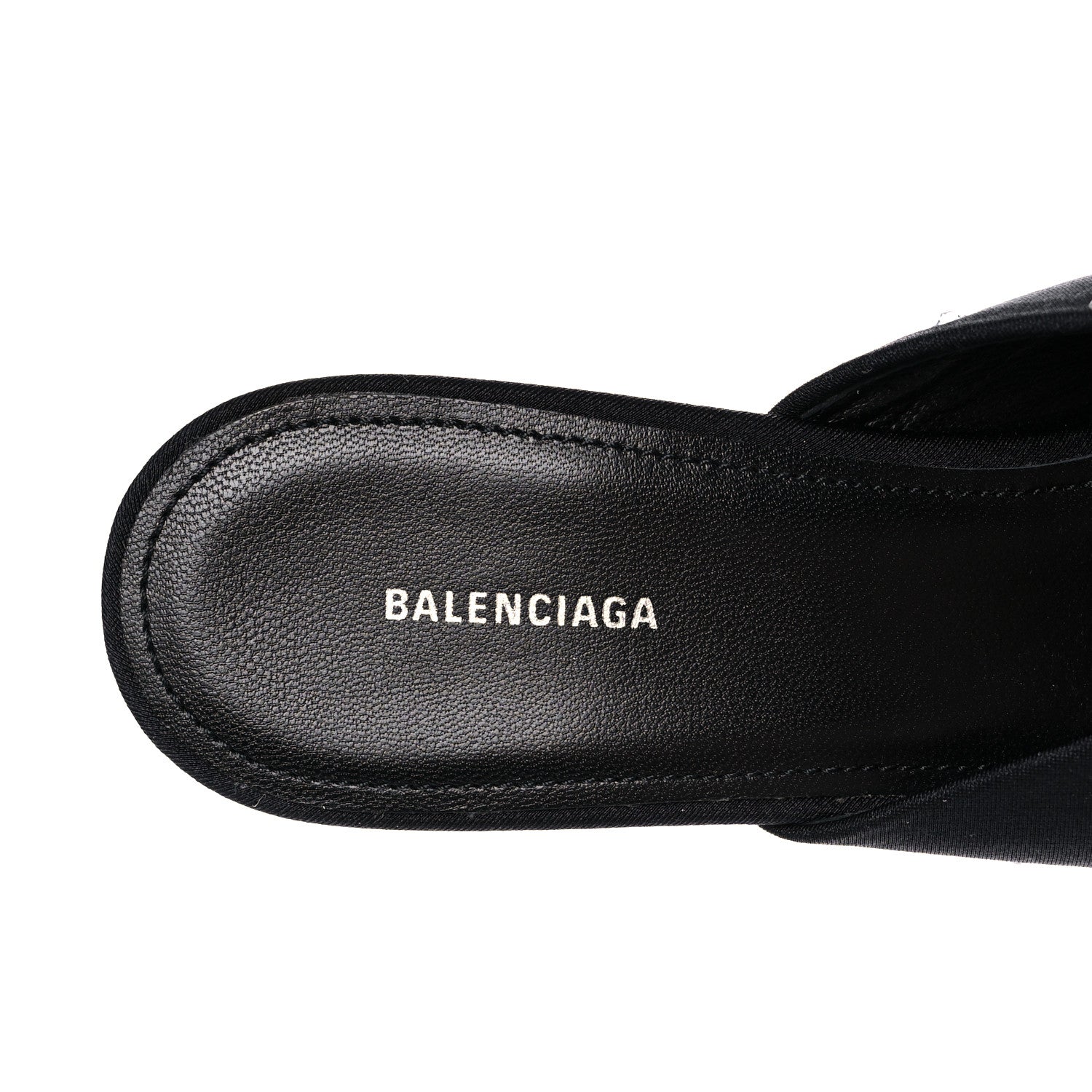 Balenciaga Satin Crystal Embellished Knife Mules 37.5 Black 7 of 10